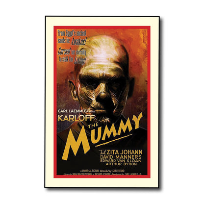 Set of 8 vintage Hammer Horror movie poster fridge magnets featuring classic horror imagery and artwork.