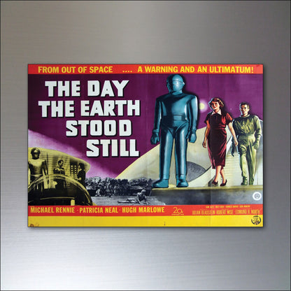 Set of 8 classic B movie film poster fridge magnets, flexible and colorful, perfect for decorating your refrigerator.