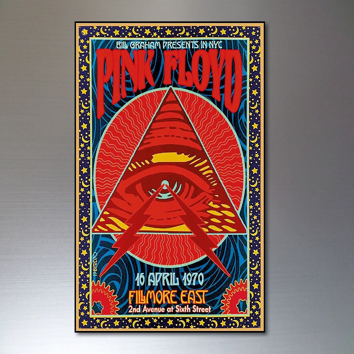 Set of 8 vintage 1960s and 70s psychedelic music posters fridge magnets, colorful retro designs, No.3, unbranded.