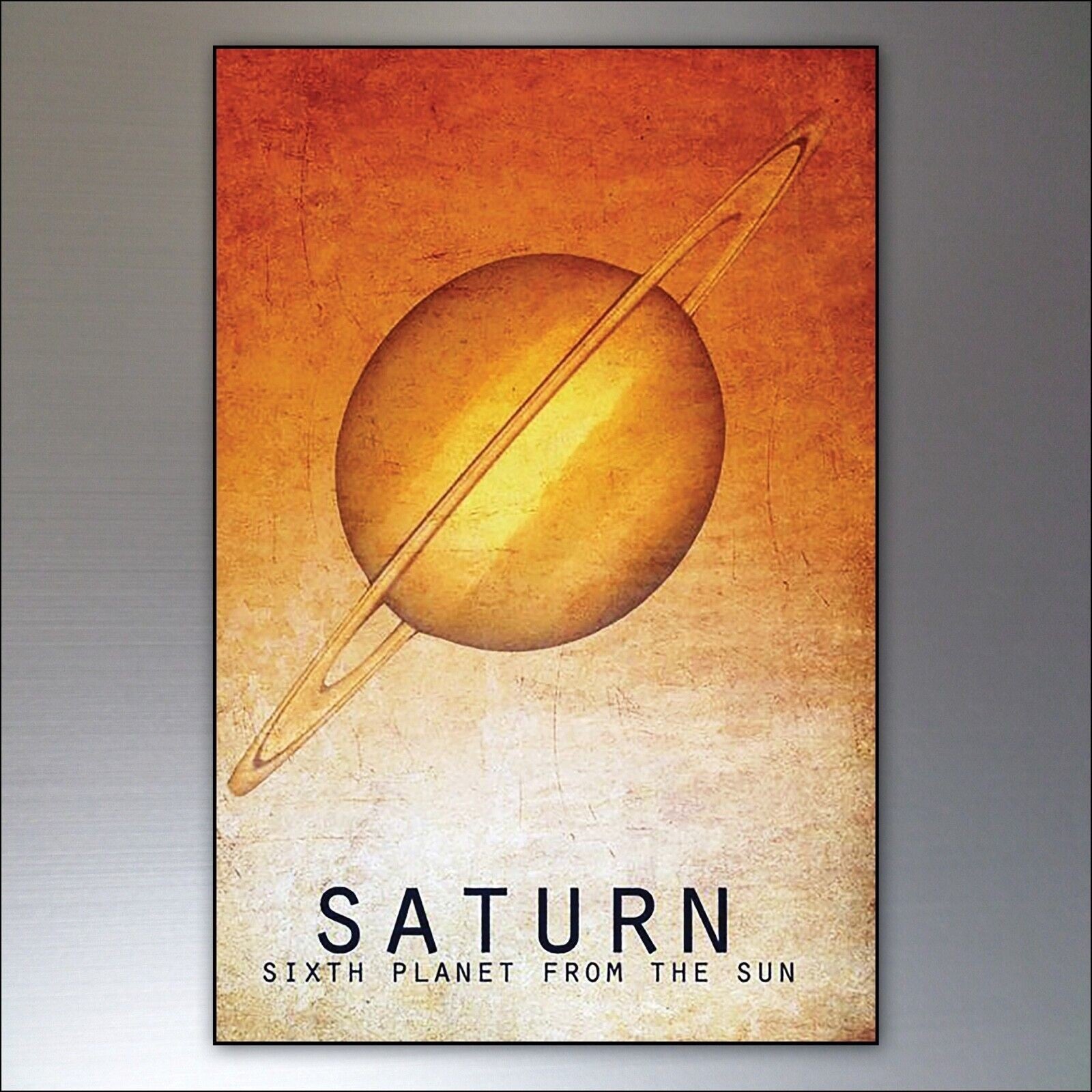 Set of 8 astronomical space chart fridge magnets featuring stars, planets, and solar system illustrations on a white background.