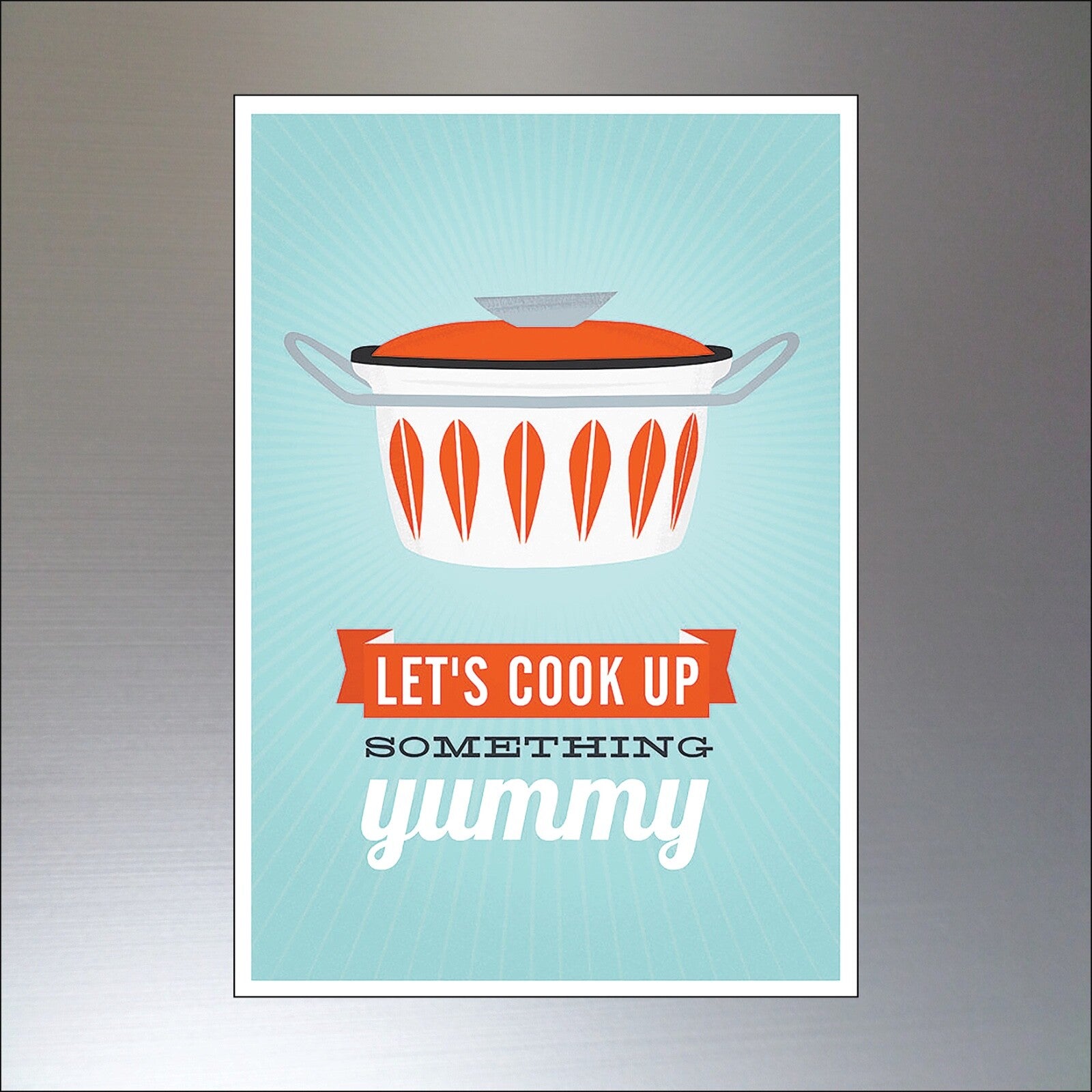 Catherineholm vintage kitchen fridge magnets featuring colorful, retro Scandinavian art in a collection of ten.