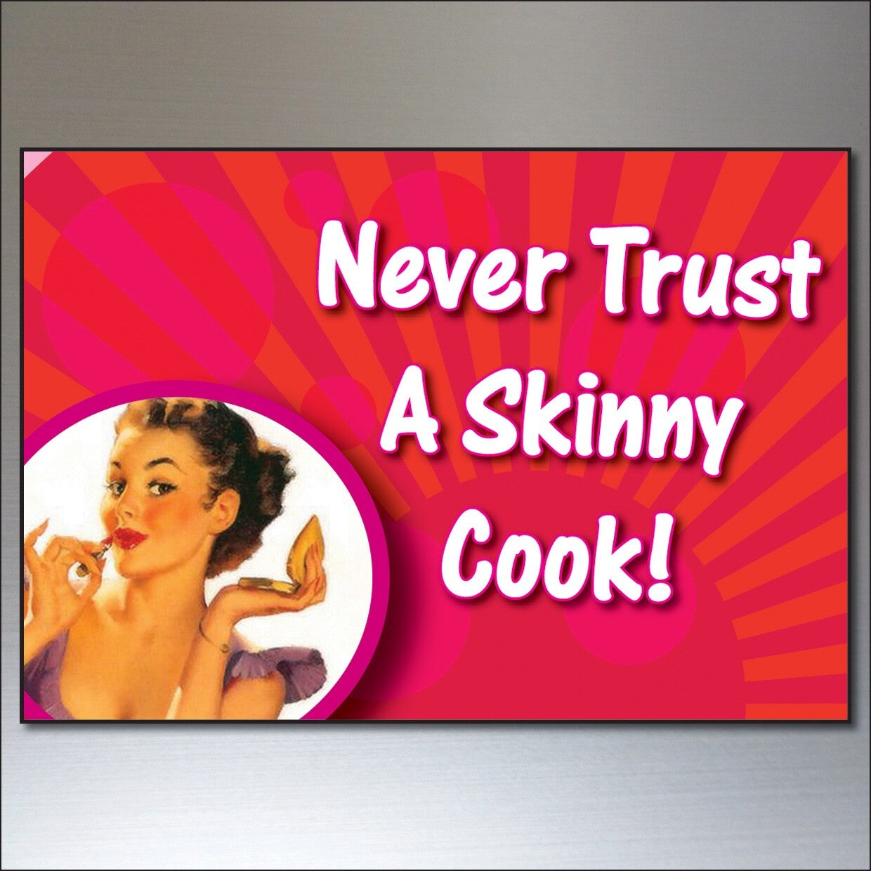 Set of 8 humorous and inspirational fridge magnets with funny quotes, featuring colorful designs and bold text.