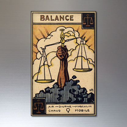 Set of 8 vintage tarot fridge magnets featuring retro tarot card designs, perfect for decorating your kitchen.