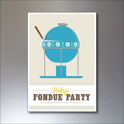 Catherineholm vintage kitchenware fridge magnets featuring colorful retro art and mid-century design elements.