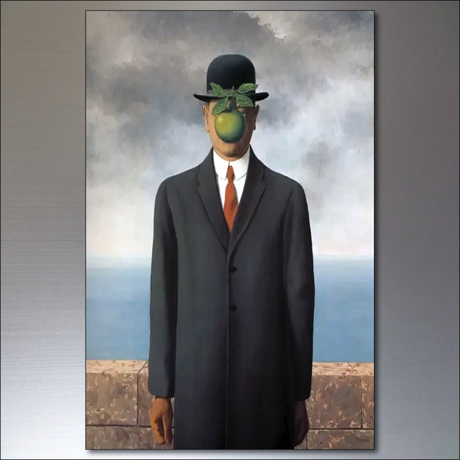 Set of 8 vintage fridge magnets featuring René Magritte surrealism paintings, collectible art magnets by Surralalist.