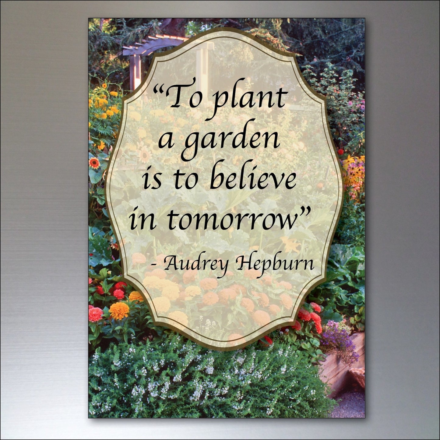Set of 8 gardening inspiration quotes fridge magnets, featuring colorful designs and motivational messages for gardening enthusiasts.