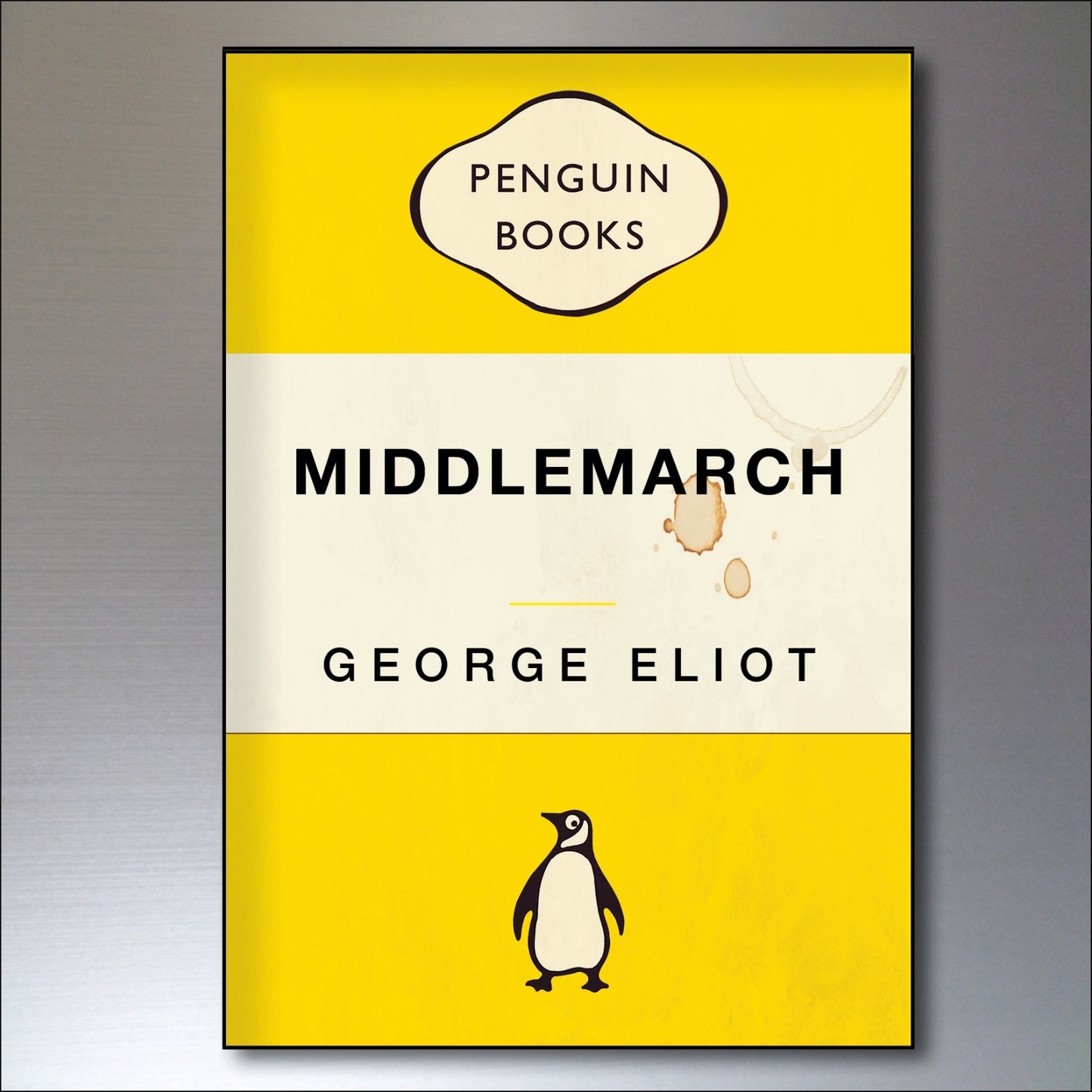 Set of 8 vintage penguin book cover retro fridge magnets featuring classic book designs, unbranded decorative magnetic set.
