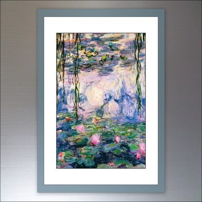 Set of 8 vintage Claude Monet art fridge magnets featuring colorful, impressionist paintings for decorative kitchen display
