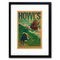 Studio Ghibli Howl's Moving Castle film poster printed on high gloss A3 paper, featuring colorful animated artwork.