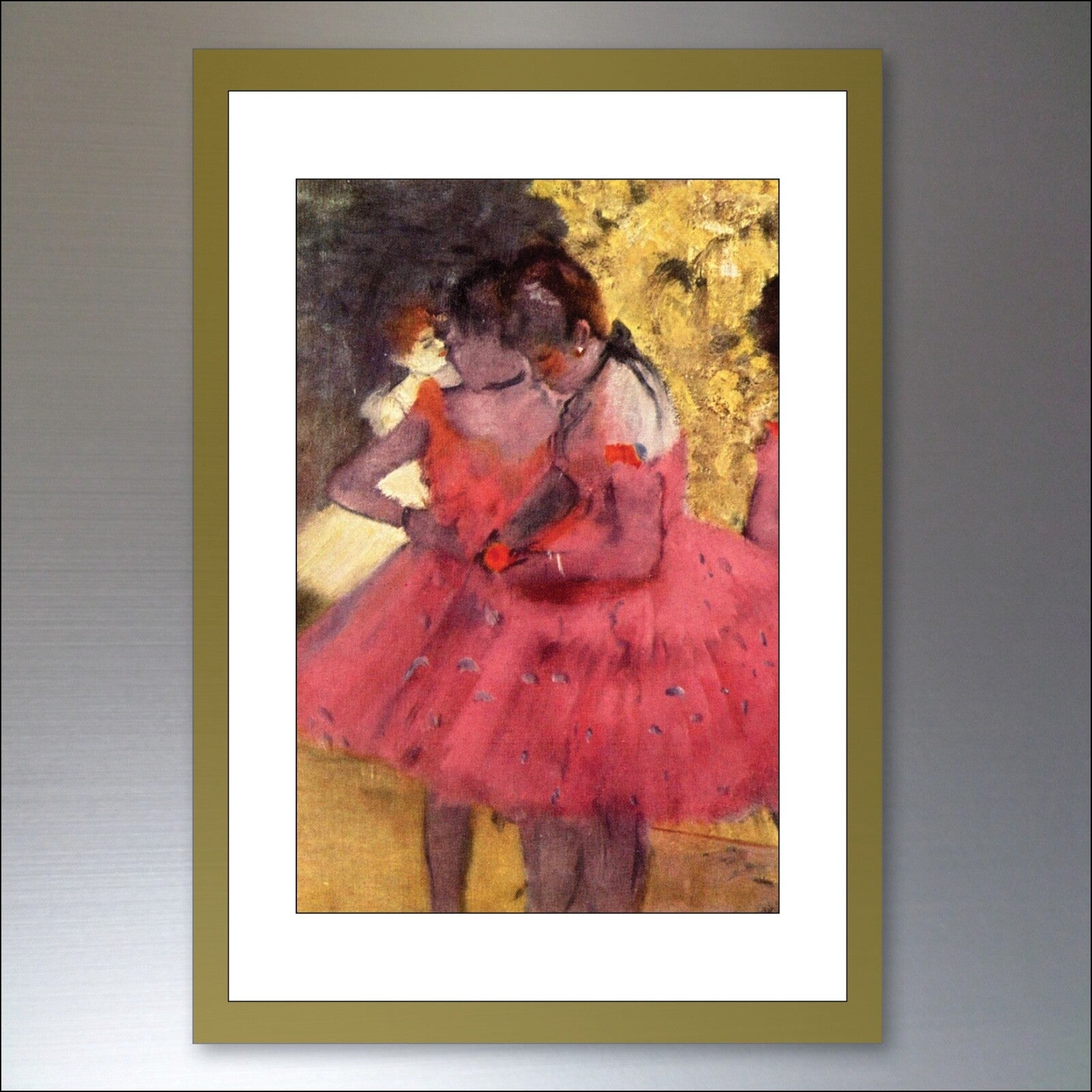 Set of 8 vintage Edgar Degas Impressionist art fridge magnets featuring colorful reproductions of his famous paintings.