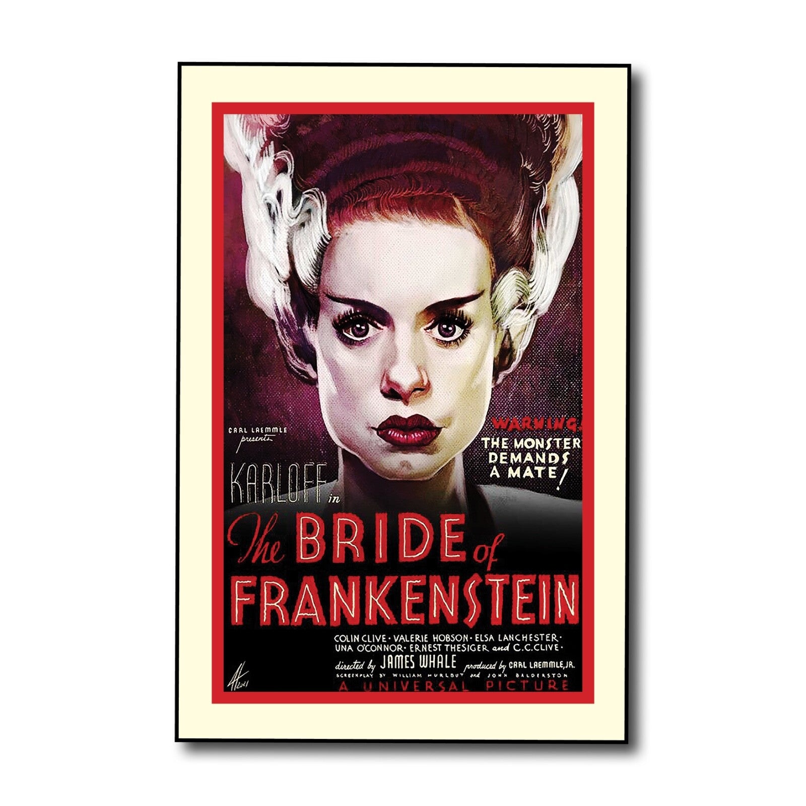 Set of 8 vintage Hammer Horror movie poster fridge magnets featuring classic horror film artwork and logos.