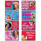 Set of 8 humorous and inspirational fridge magnets with funny quotes, featuring colorful designs and playful typography.