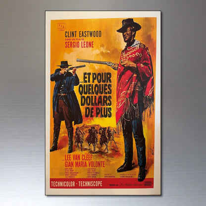 Set of 8 Western vintage spaghetti western film poster fridge magnets featuring classic western movie artwork.