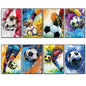 Set of 8 vintage-style football fridge magnets featuring World Cup sports-themed designs by Sports.