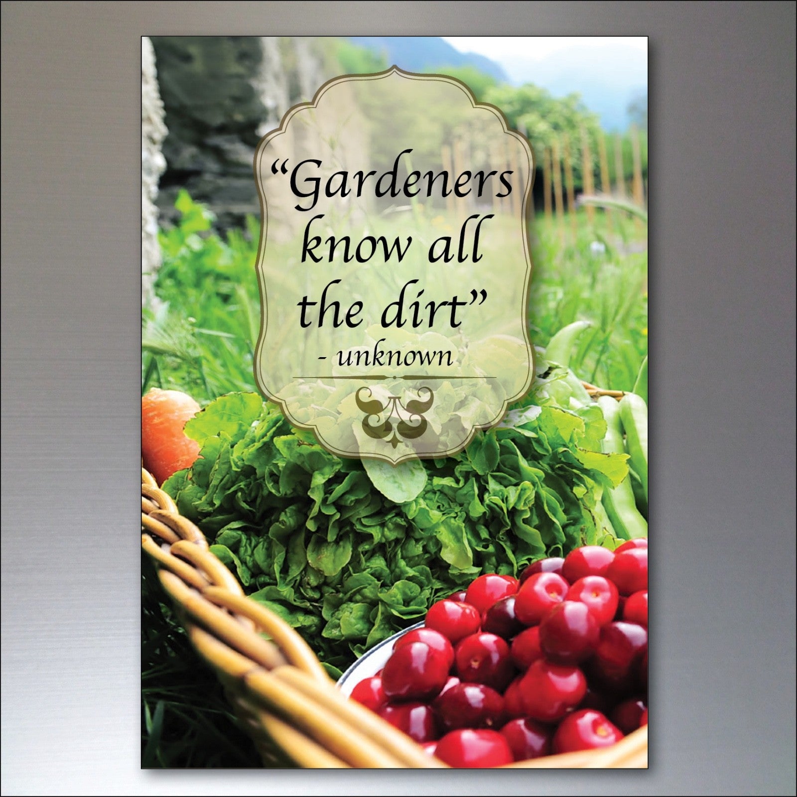 Set of 8 gardening inspiration quotes fridge magnets, featuring colorful designs and motivational messages for gardening enthusiasts.