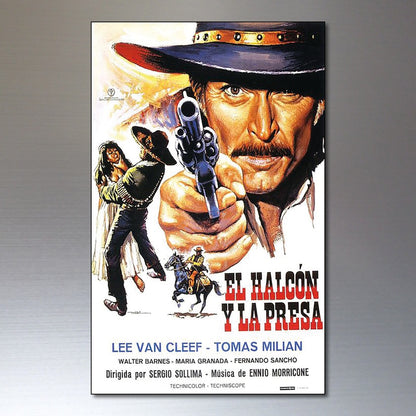 Set of 8 Western Vintage spaghetti western film poster fridge magnets featuring classic Western movie artwork and designs.