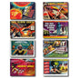 Set of 8 classic B movie film poster fridge magnets, flexible and colorful, featuring vintage movie designs.