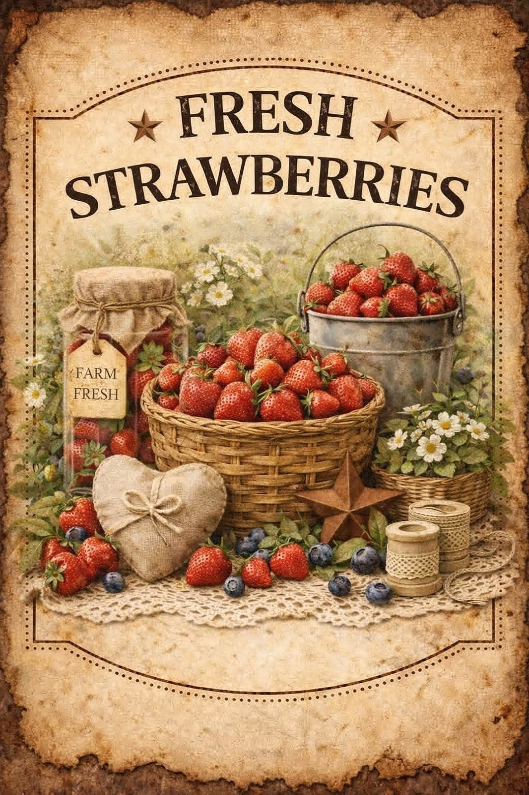 Set of 6 vintage farm foods and produce fridge magnets featuring colorful, flexible designs for kitchen decor.