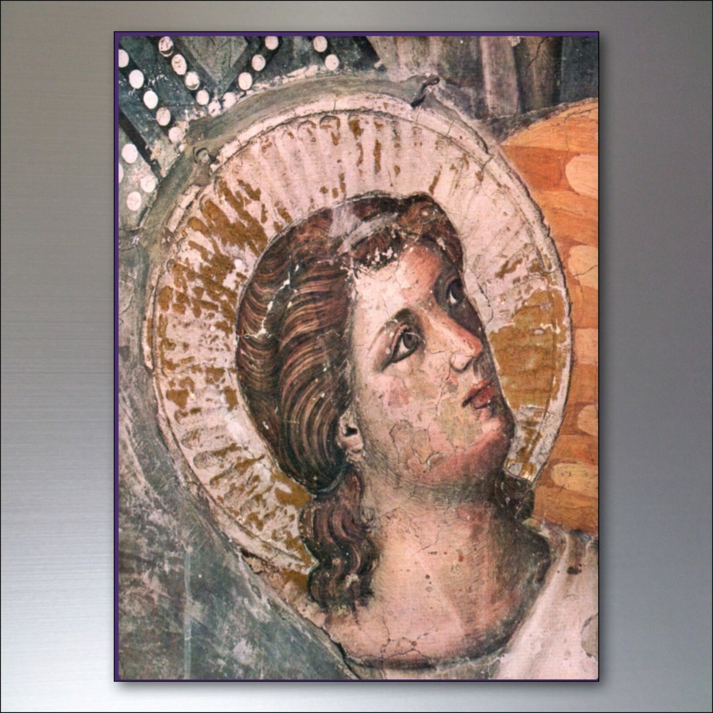 Set of 8 vintage religious art saints faith fridge magnets, featuring retro designs and classic saint images for decorative use.