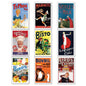 Set of 9 vintage retro fridge magnets featuring classic advertising designs, perfect for decorating and collecting.