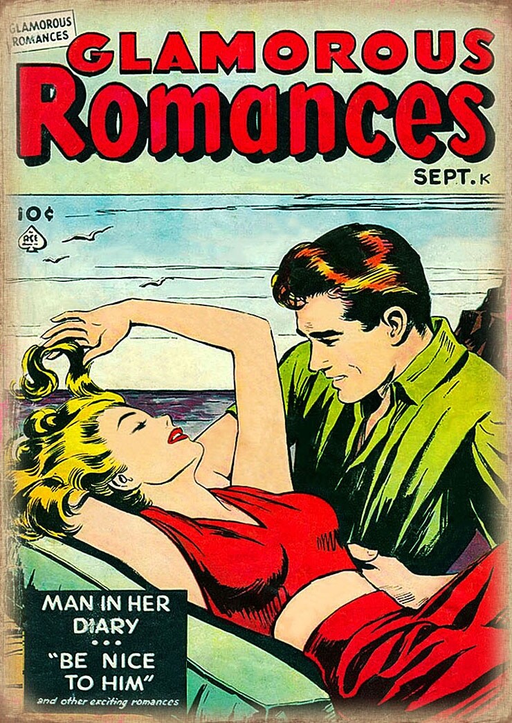 Set of 8 vintage comic cover fridge magnets featuring love-themed designs, perfect for decorating your refrigerator.