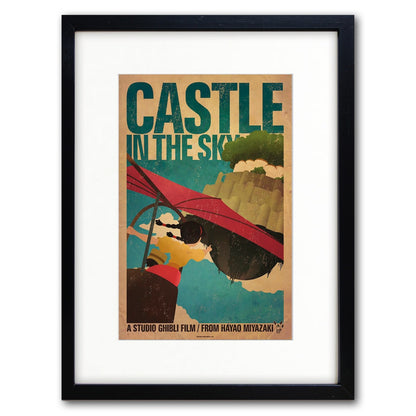 Collection of four Studio Ghibli film poster prints on high gloss A3 paper by Bubbadoodoo, featuring colorful animated movie artwork.