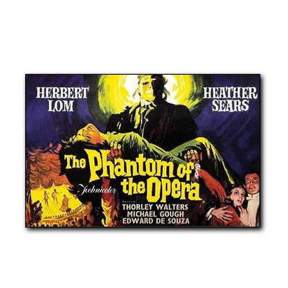 Set of 8 vintage Hammer Horror movie poster fridge magnets featuring classic horror film artwork and branding.