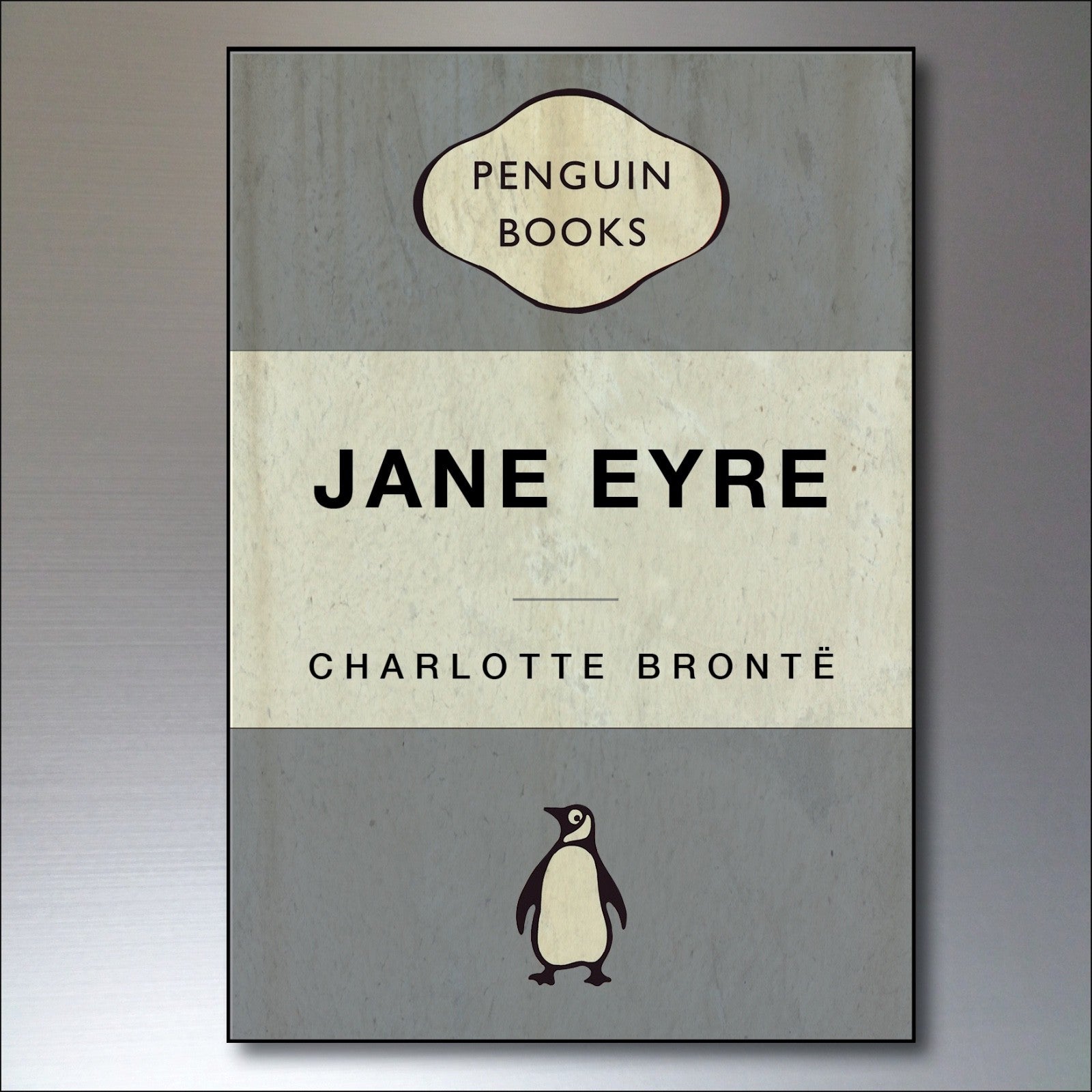 Set of 8 vintage Penguin Classic book cover fridge magnets featuring retro penguin illustrations, unbranded collectible magnets.