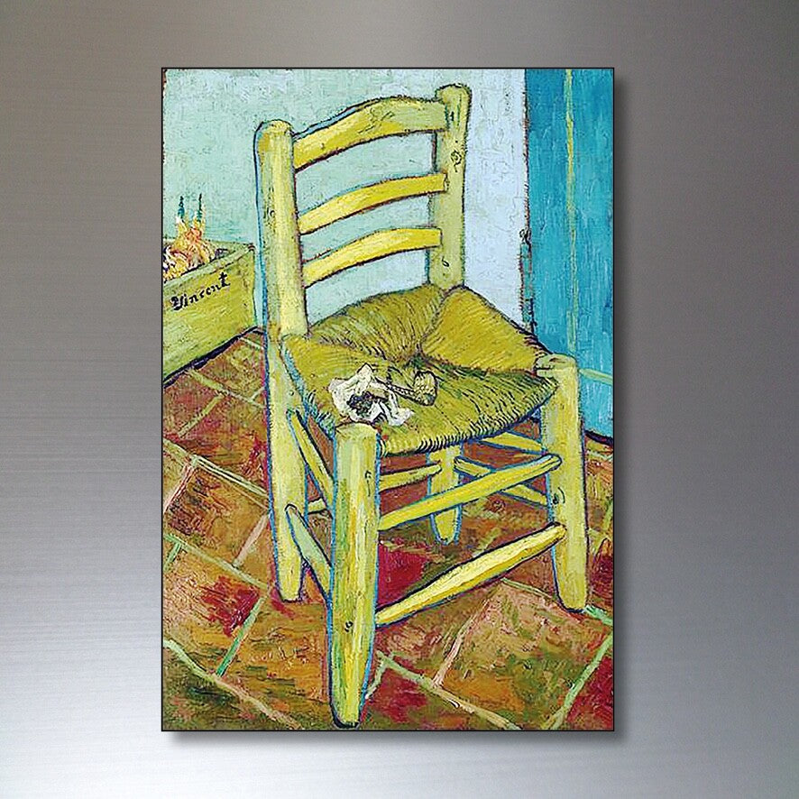 Set of 8 Vincent van Gogh painting fridge magnets, colorful ceramic magnets featuring famous artwork, ideal for kitchen decor.