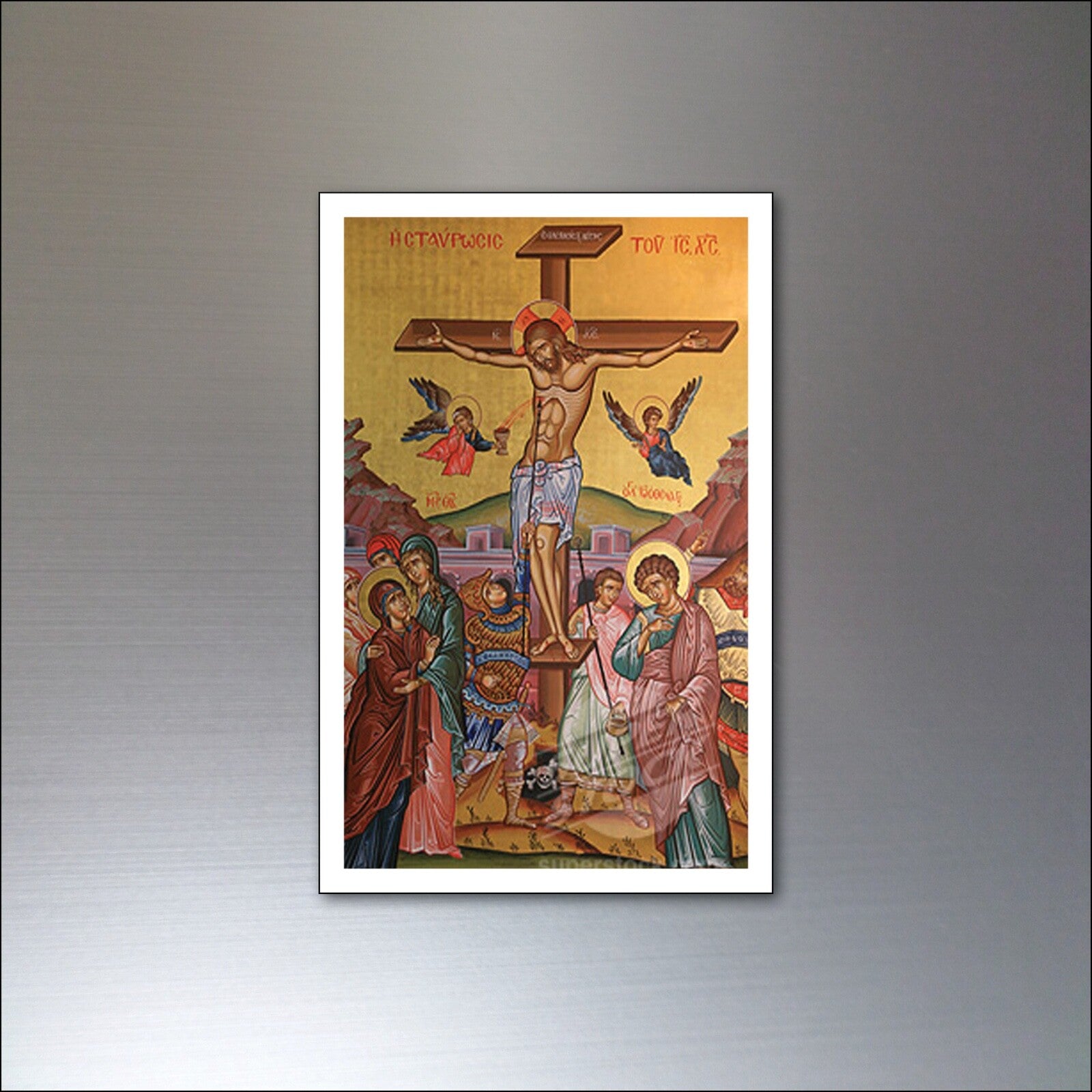 Set of 8 vintage religious fridge magnets featuring Christ, saints, and faith-themed artwork, ideal for decoration and spiritual expression.