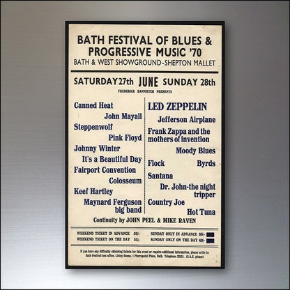 Set of 8 vintage 1960s and 70s psychedelic music posters fridge magnets with colorful, retro designs, unbranded, No.2.