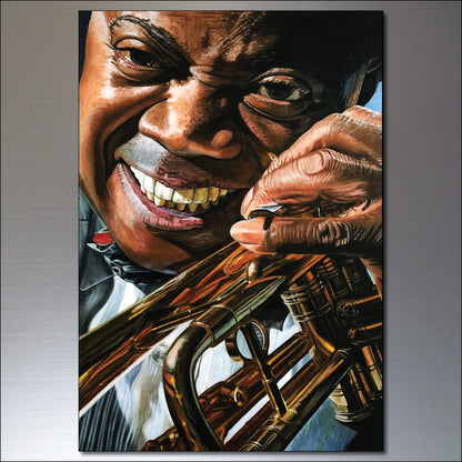 Set of 8 vintage blues, jazz, and soul icon fridge magnets featuring artistic paintings, ideal for decorating refrigerators.