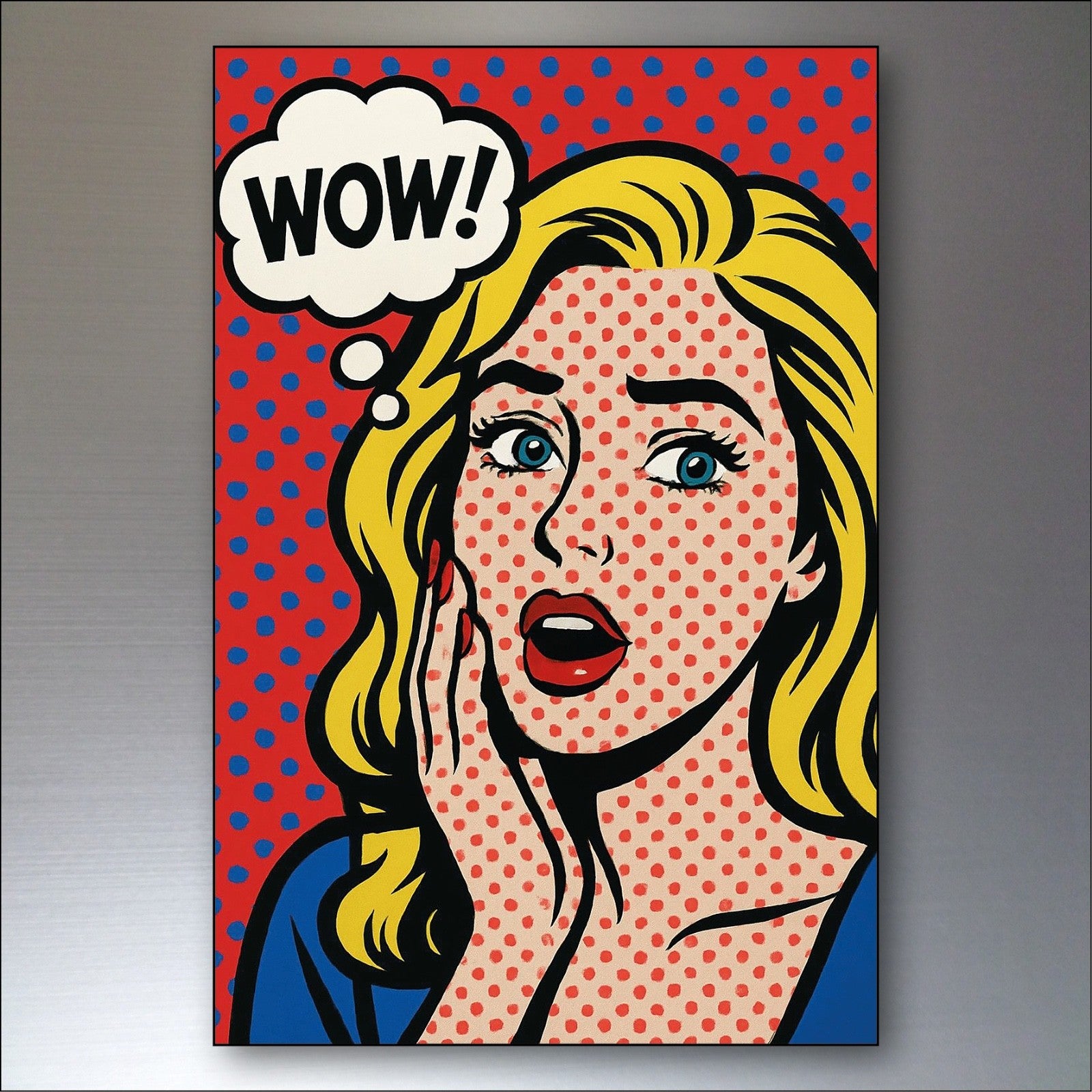 Set of 8 vintage retro pop art fridge magnets featuring colorful, eye-catching designs for decorative kitchen accessories.