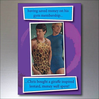 Set of eight funny 1970s knitwear themed fridge magnets, unbranded, featuring colorful retro fashion designs.