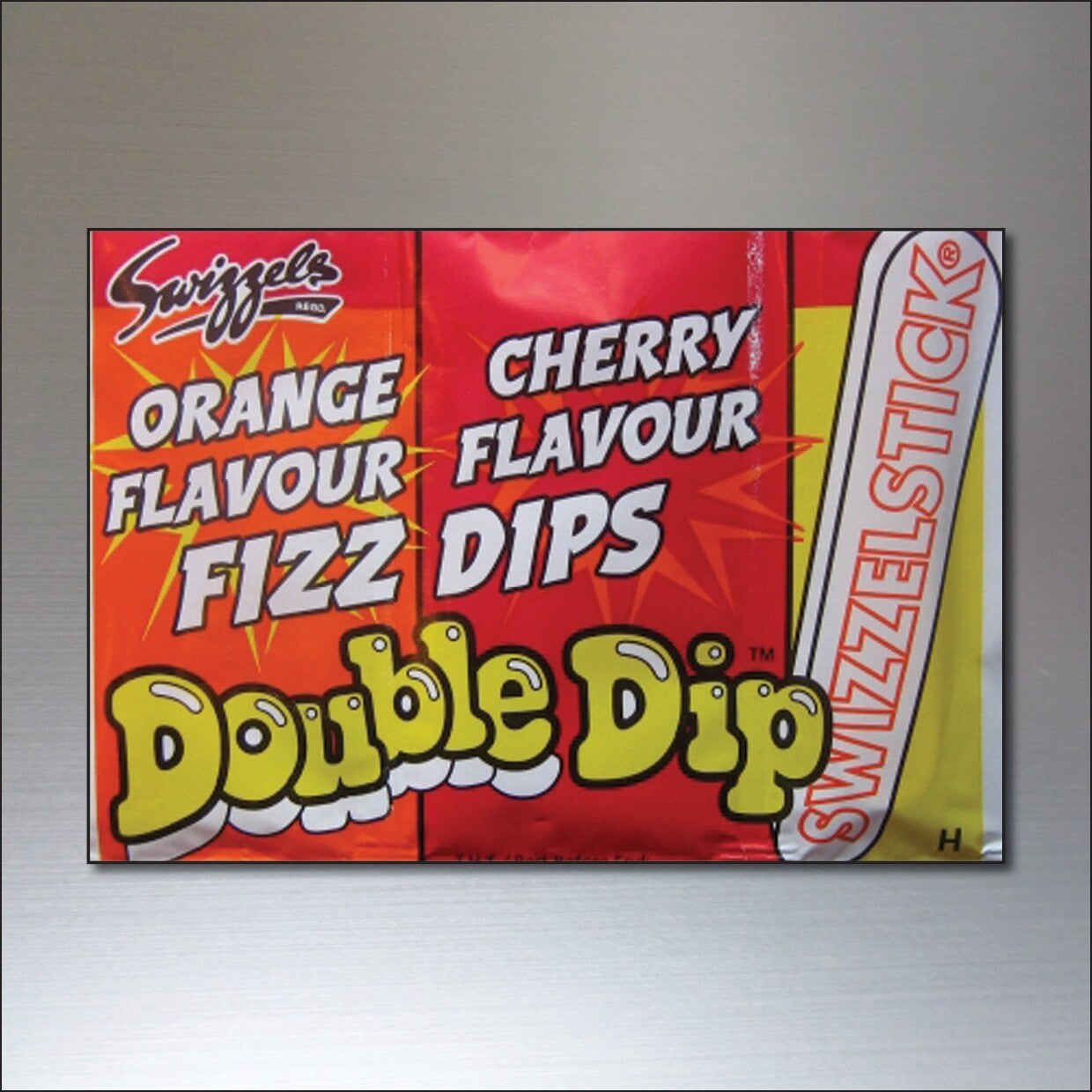 Set of 8 vintage 1970s and 80s Nostalgic Sweet wrappers fridge magnets, colorful retro candy design, unbranded collectible decor.