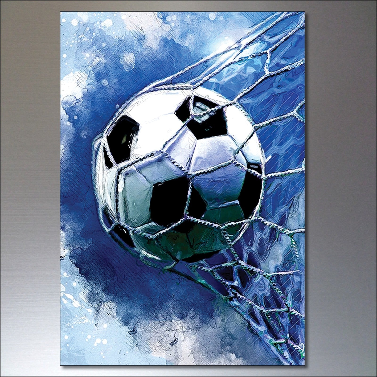 Set of 8 vintage-style football-themed fridge magnets featuring world cup designs by Sports, perfect for sports fans and decor.