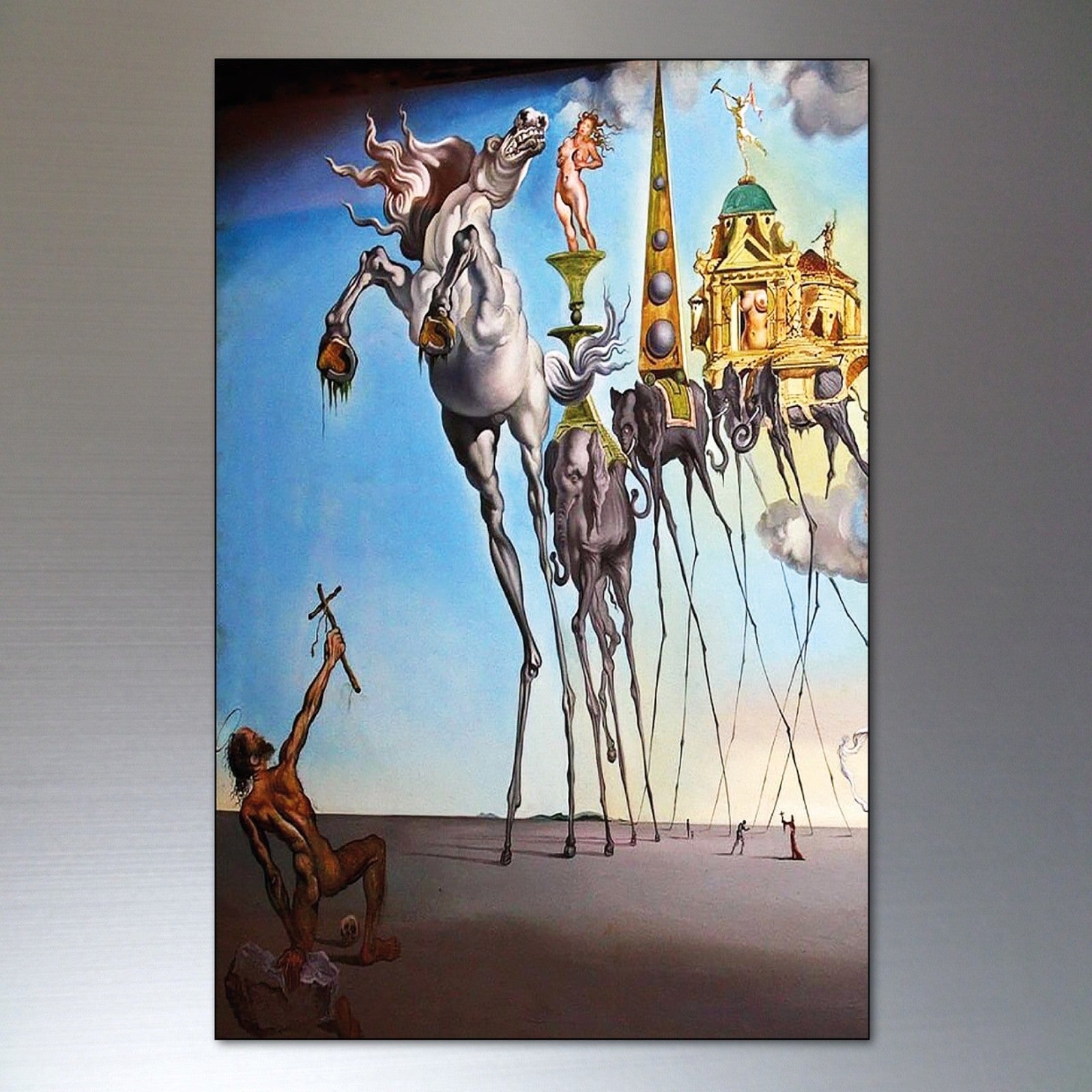 Set of 8 Salvador Dali painting fridge magnets with colorful, surreal artwork designs, perfect for decorative refrigerator decor.