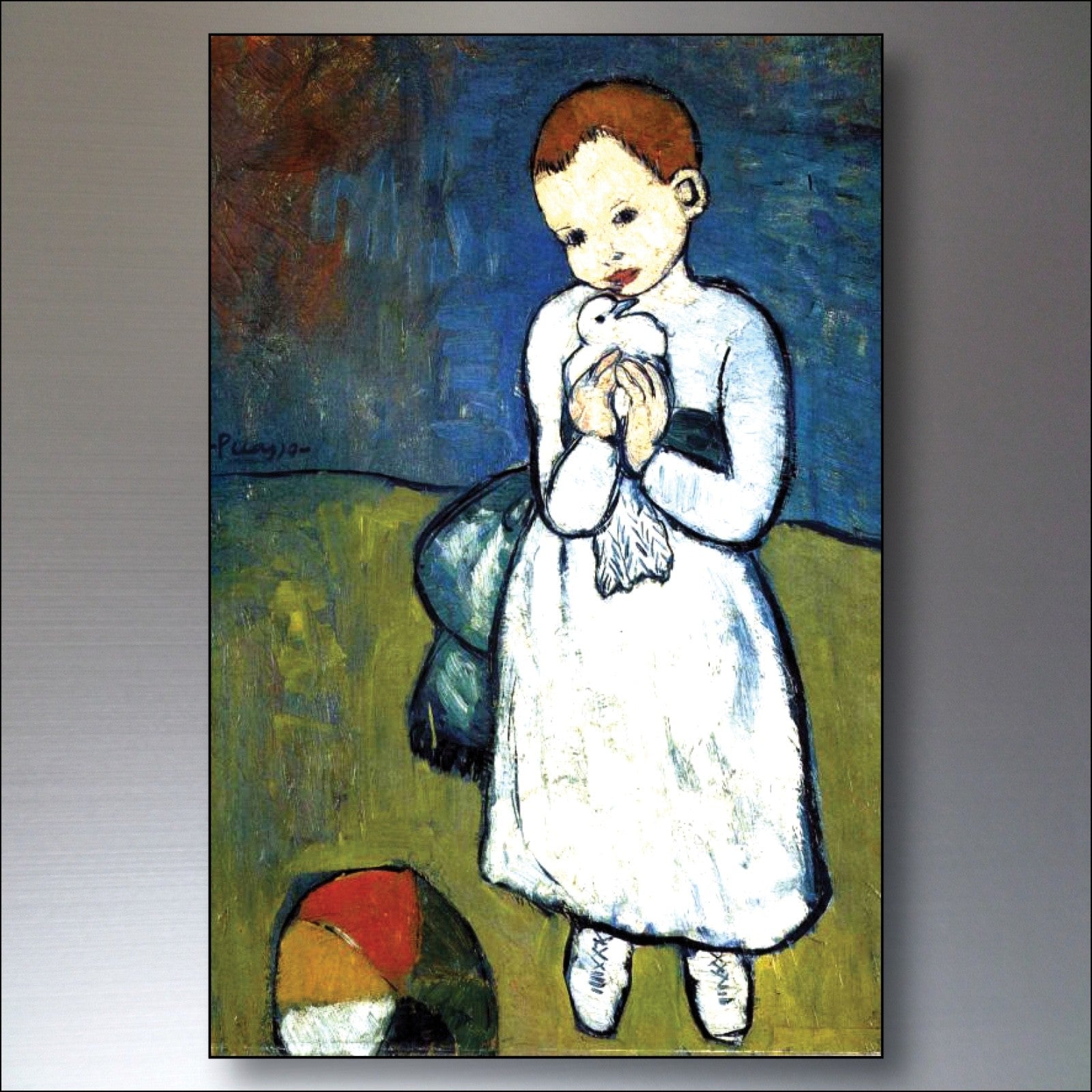 Set of 8 vintage Picasso paintings fridge magnets featuring surrealist Spanish art by Surralist, with colorful and detailed designs.