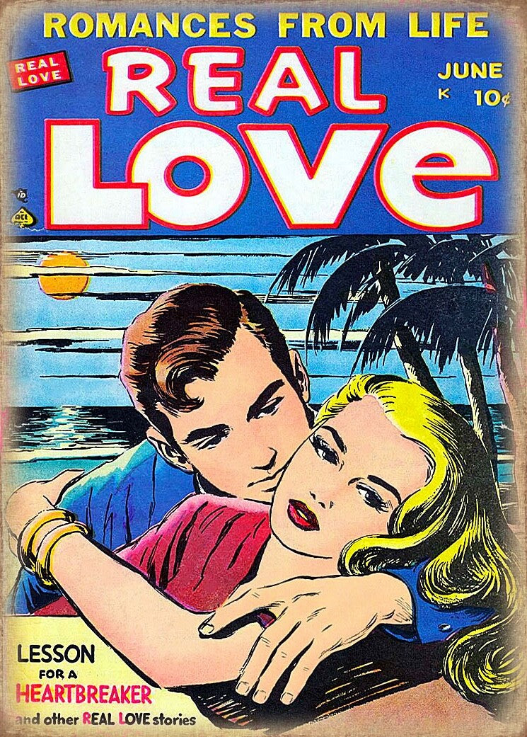 Set of 8 vintage comic cover love-themed fridge magnets, Unbranded Valentine's Day collectible fridge magnets No.2