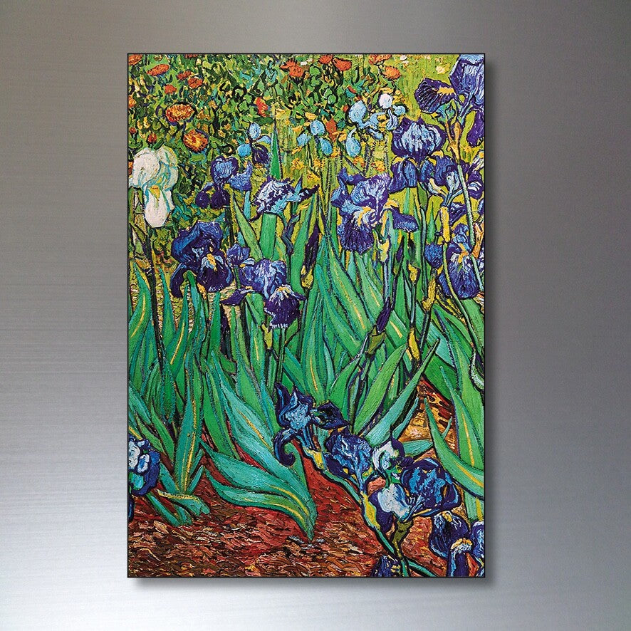 Set of 8 Vincent van Gogh fridge magnets featuring famous paintings, decorative accessories for kitchen or refrigerator decor.