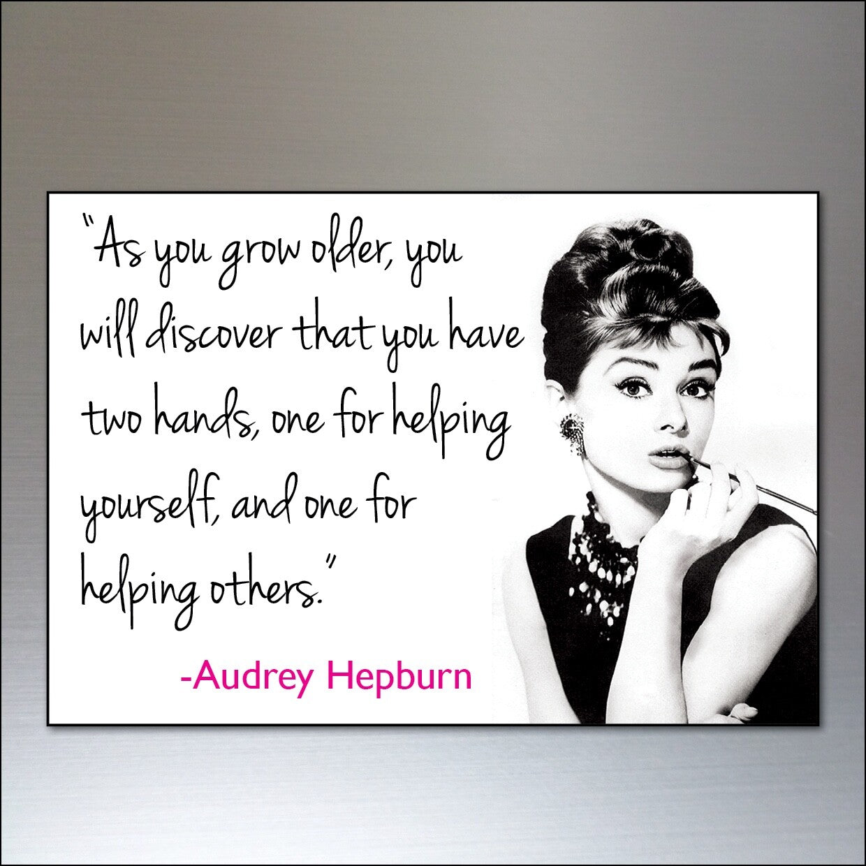 Set of 8 vintage fridge magnets featuring inspirational quotes and celebrity images, perfect for decorating your kitchen.
