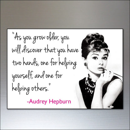 Set of 8 vintage fridge magnets featuring inspirational quotes and celebrity images, perfect for decorating your kitchen.