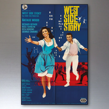 Set of 8 vintage classic film poster fridge magnets, flexible and collectible, featuring nostalgic movie artwork.