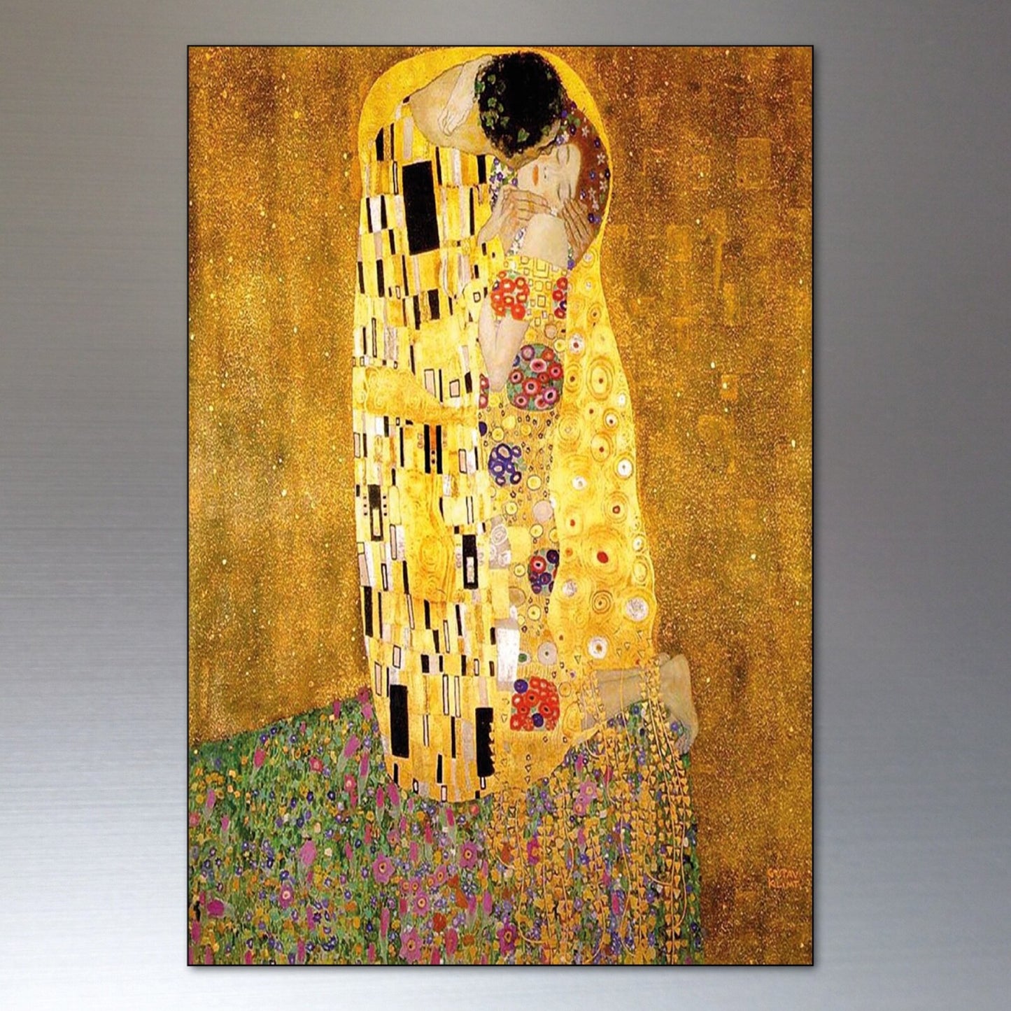 Vintage Gustav Klimt fridge magnets set of 8 featuring iconic art designs, perfect for decorating refrigerators.