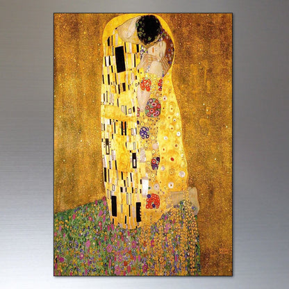 Vintage Gustav Klimt fridge magnets set of 8 featuring iconic art designs, perfect for decorating refrigerators.