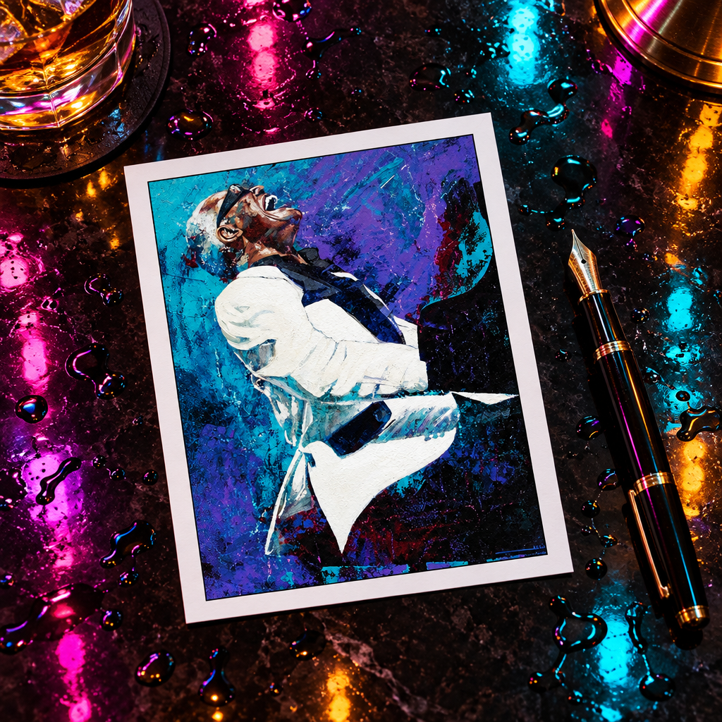 Vintage Blues Jazz and Soul Music Legends Art Postcards | Pack of 8
