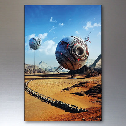 Set of 8 vintage retro sci-fi novel artwork fridge magnets by Bubbadoodoo featuring classic science fiction book covers.