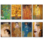 Set of 8 vintage Gustav Klimt fridge magnets featuring iconic art designs, perfect for decorating and embellishing your refrigerator.