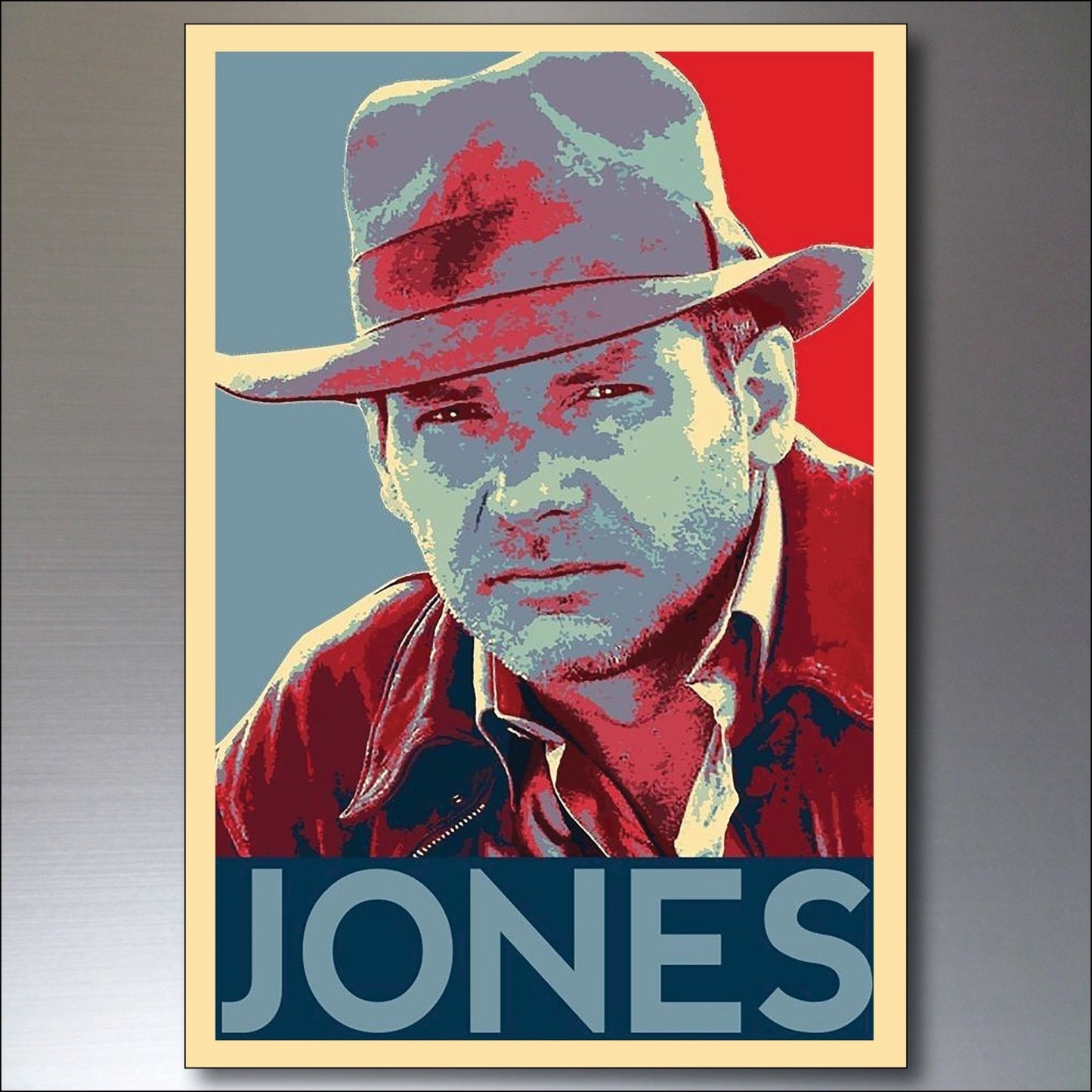 Set of 8 vintage-style film poster fridge magnets featuring stylized movie icons by Icons for film decoration.