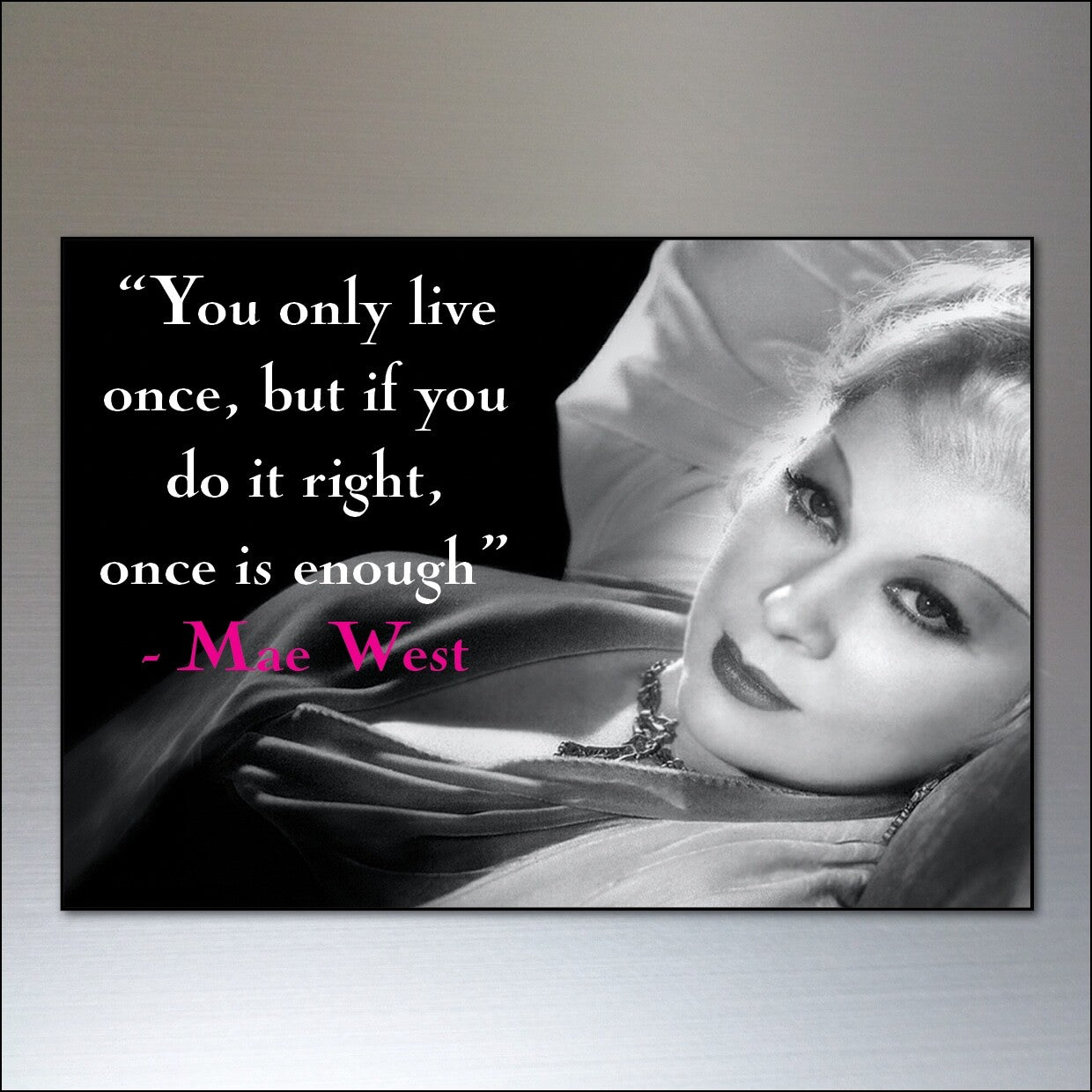 Set of 8 vintage fridge magnets featuring inspirational quotes and celebrity images, perfect for decorating your kitchen.